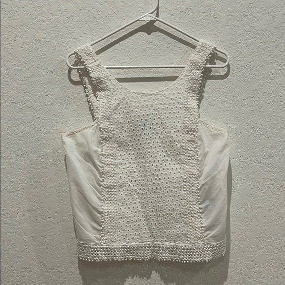 Who What Wear Tops - Who What Wear Ivory Sleeveless Blouse